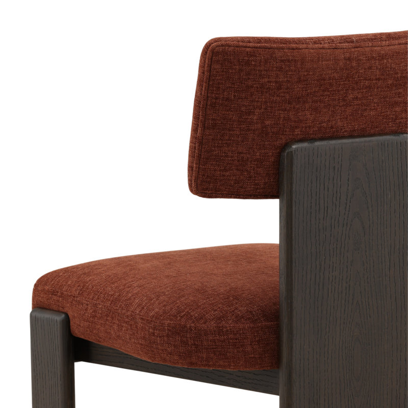 Zared Dining Chair, Rust/Dark Brown