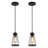 2 - Light Matt Black Bell Pendant