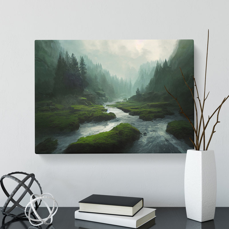 Daring Forest Stream - Wrapped Canvas, 35cm H x 50cm W x 3cm D