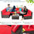 6 Piece Wicker / Rattan Outdoor Sectional Seating Group with Cushions-109309896