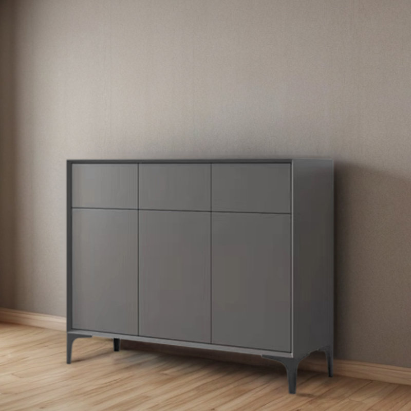24 Pair Shoe Storage Cabinet, Dark Gray
