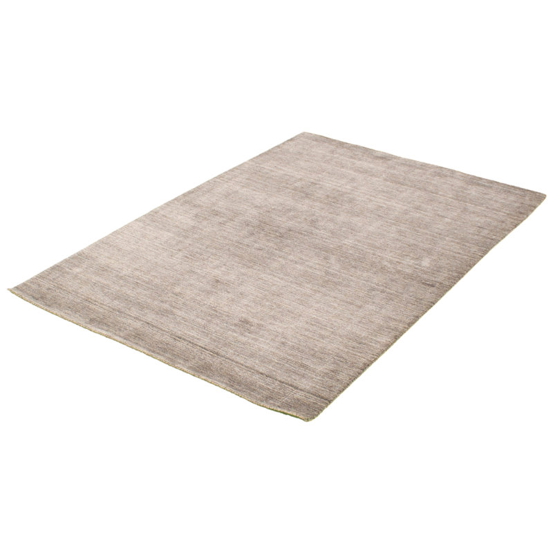 Tapis décoratif gris en laine fabriqué à la main dhurrie