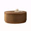 Table basse ronde en rotin avec rangement amovible