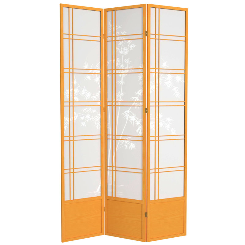 Cloison pliante Keitez, 3 panneaux, Miel