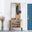 Hall Tree 35.4'' Wide With Mirror, Cabinet And 6 Hooks