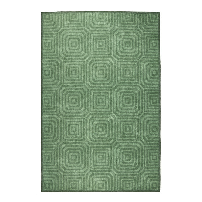 Geometric Digitally Printed 100% Polyester Area Rug, Rectangle 152 x 230 cm