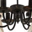 Lustre en bois 6 lumières, luminaire suspendu avec chaîne réglable pour le vestibule de la salle à manger de la cuisine, ampoule non incluse