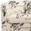 Vintage Design-Inspired White Accent Chair W Ottoman Fabric Upholstered Round Backrest Compact Chair