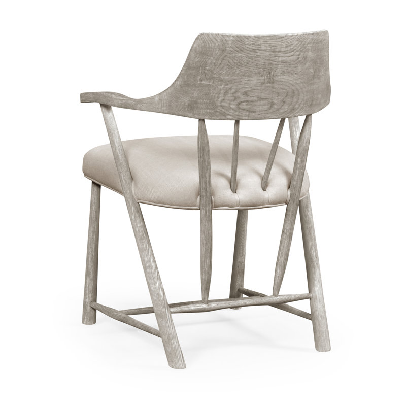 Casually Country Arm Chair, Gray Oak, Tan