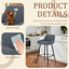 Tabouret de comptoir rembourré avec structure en métal-887964100-887964120