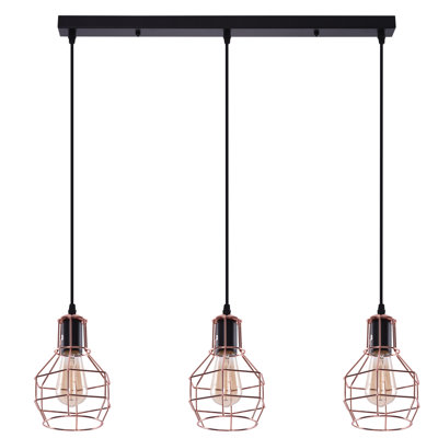 Carron 3 - Light Black Kitchen Island Pendant