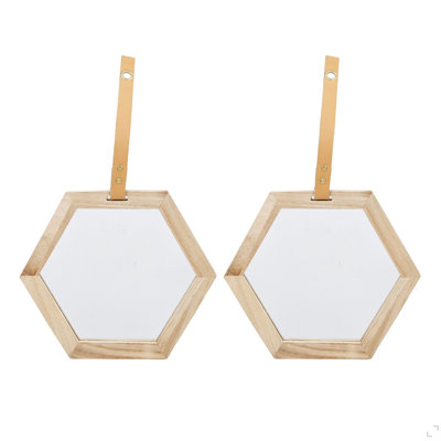 Miroir hexagonal, 2 pièces