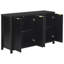 Buffet 55 po cannelé avec rangement, armoire de rangement Farmhouse 4 portes, buffet avec tablettes réglables-957069482
