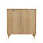 Panier à linge caché avec design minimaliste moderne, bois massif, finition chêne