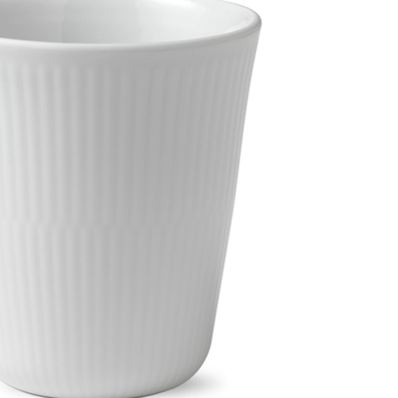 Royal Copenhagen White Fluted Thermal Coffee Mug