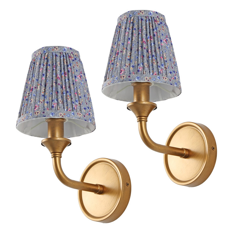 Maicie 8" Wall Sconce Set of 2, Blue