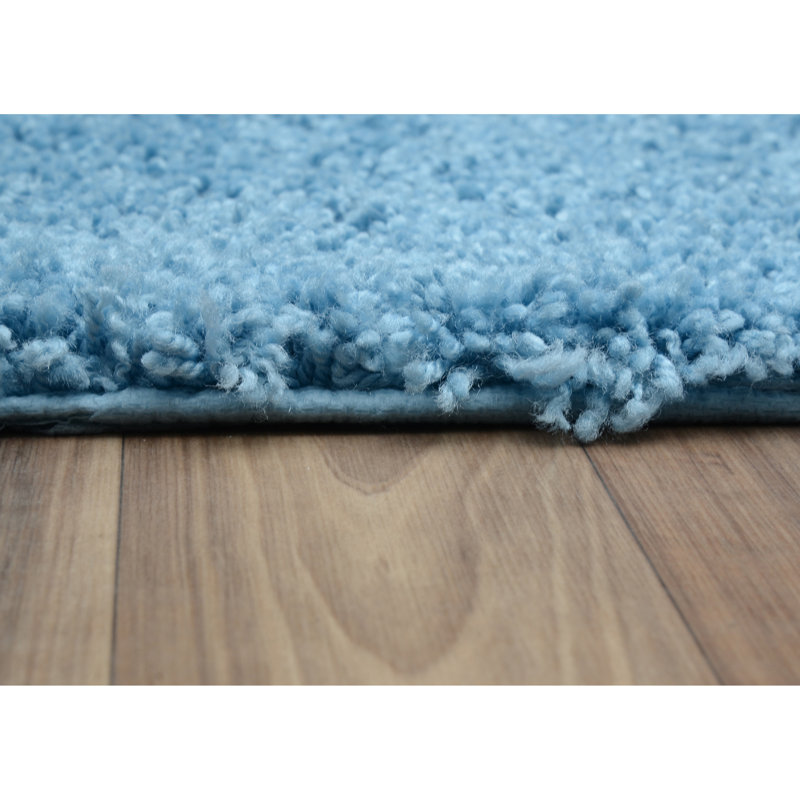 Treye Nylon 3 Piece Bath Rug Set with Non-Slip Backing, Basin Blue