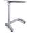 Medical Adjustable Overbed Exam Bedside Table With Wheels (Hospital And Home Use), New Tabletop, Light Grey