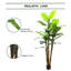 Bananier artificiel 7 pieds de haut