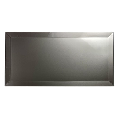 Frosted Elegance 8 in. x 16 in. Diamond Grade Glass Beveled Large Format Subway Decorative Kitchen & Bathroom Wall Tile