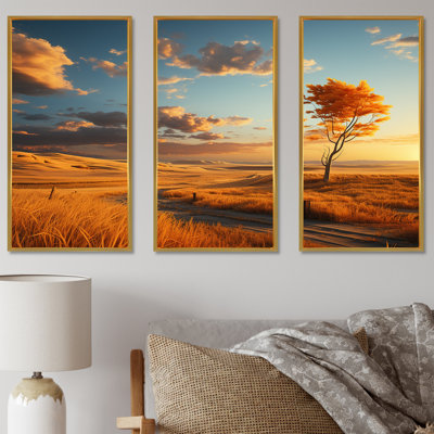 Ensemble d'art mural Hrmonous Prairie Symphony I - Prairies