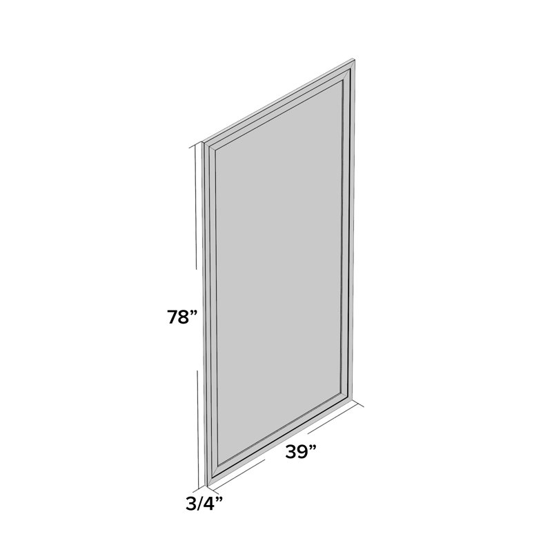 Miroir mural brossé classique, H 78 po x l 39 po