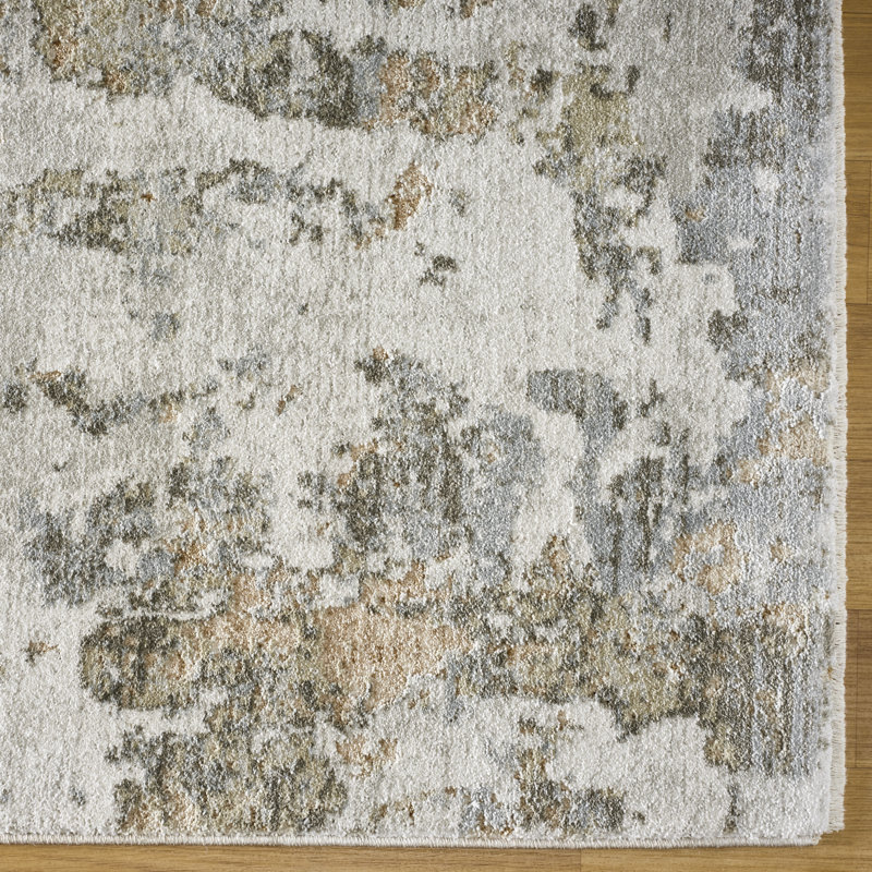 Tapis délavé à motif de pierre Djerf, Runner 2'6" x 8'
