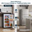 Congélateur vertical compact de 3,0 pieds cubes avec porte réversible, thermostat réglable à 3 vitesses, mini congélateur ultra silencieux à faible bruit de 40 dB pour le rangement des aliments dans les appartements, les dortoirs, les bureaux et les maisons