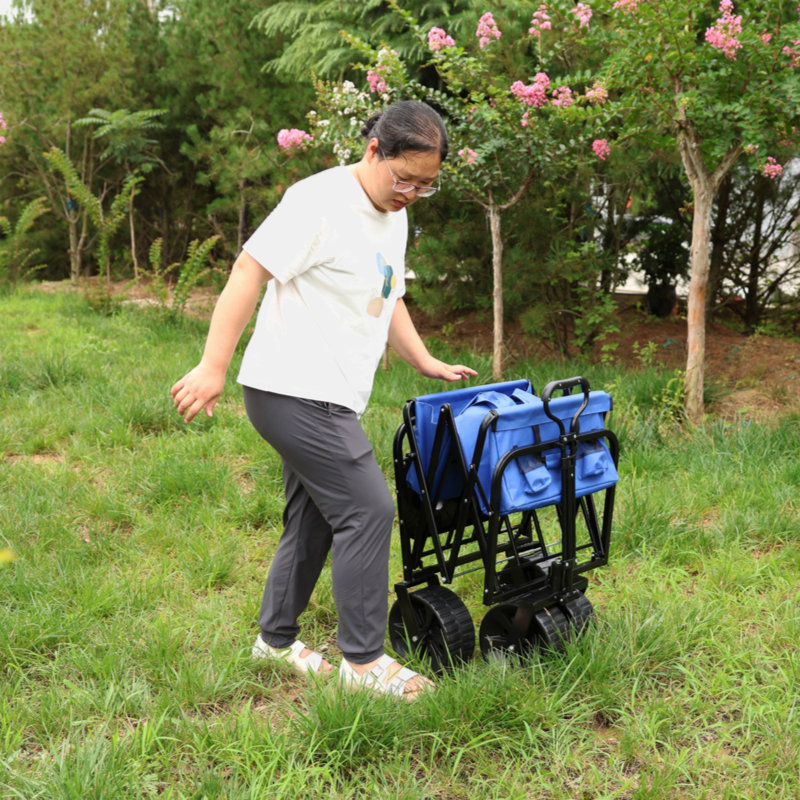 Chariot de plage pliant Wagon Garden (bleu)