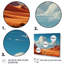 «Brown Azure Space Desert On Mars planète II», art mural 4 pièces-11416745