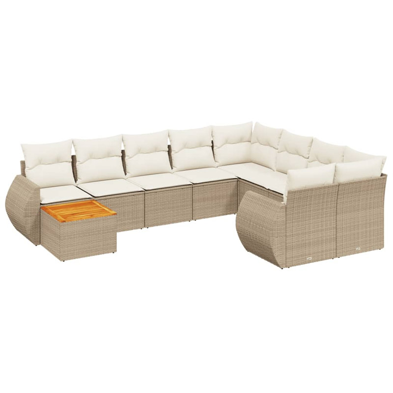 Ensemble de canapé de jardin Vidaxl beige
