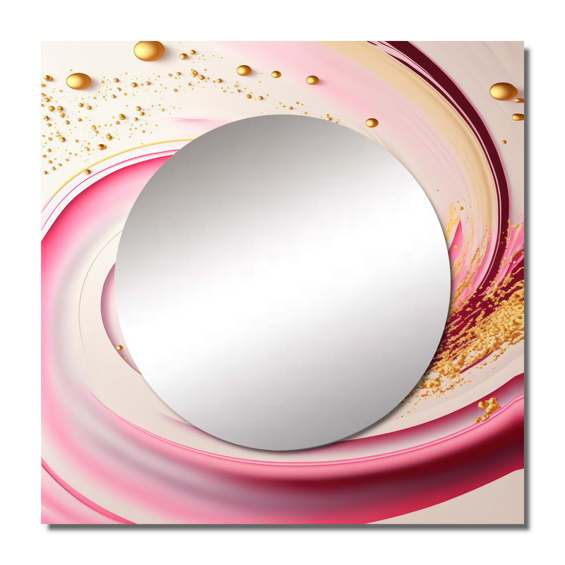 Gherardo - Miroir mural de salon moderne, 29 po x 29 po