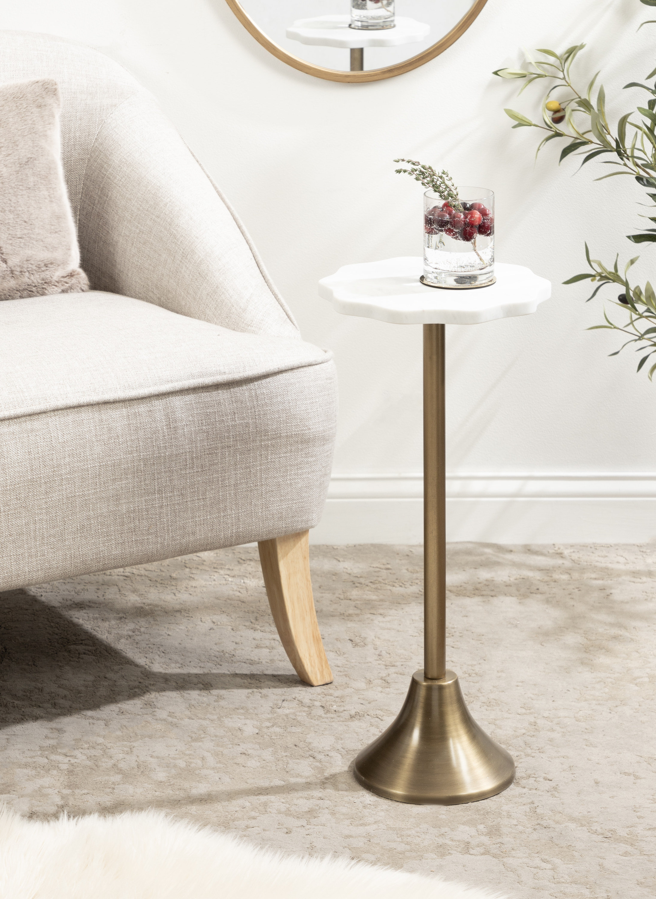 Mercer41 Table ronde en marbre et métal et Commentaires - Wayfair Canada