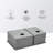 18 Gauge Stainless Steel 33X19 Inch Undermount Double Bowl Kitchen Sink (60/40) With 9 Inch Deep Sink
