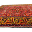 Tapis bleu marine / or / rose à motif oriental en laine / coton 4 pi 9 po x 6 pi 7 po Oriental