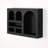 Colesen Modern Black Wall Shelf, 13.8 x 9.1 x 2.4 inches | 100% Solid Wood Construction, Multiple Shelves | Stylish Wall-Mounted Design for Home & Office | Durable, Elegant, and Functional Storage Solution