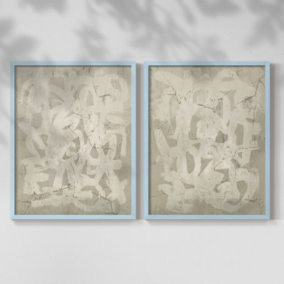 Impression encadrée Impasto Artifact I-Premium - prêt à être accroché - aucun clou requis - aucun clou requis