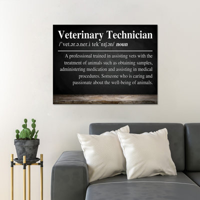 «Définition de technicien en pharmacie» - 1 pièce, valeur rectangulaire non applicable - impression sur toile tendue