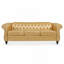 Canapé Chesterfield 3 places avec accoudoirs roulés