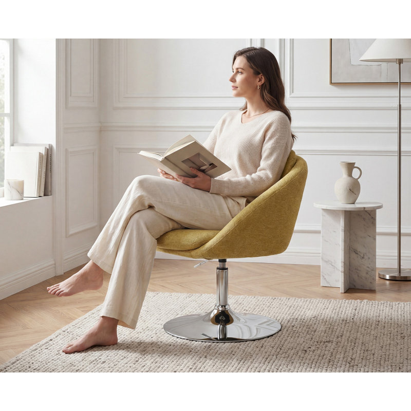 Beverli Accent Stool, Yellow