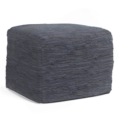 Fredrik - Pouf carré - Bleu foncé