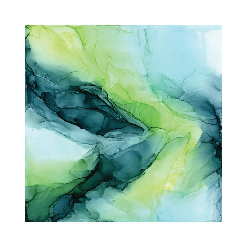 Aqua Lime by Elizabeth Karlson - Wrapped Canvas Print, 66.04cm H x 66.04cm W