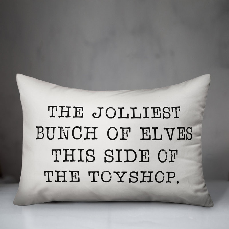  Housse de coussin lombaire Jollmost Bunch of Elves, Blanc, Polyester/ Bourre en polyester