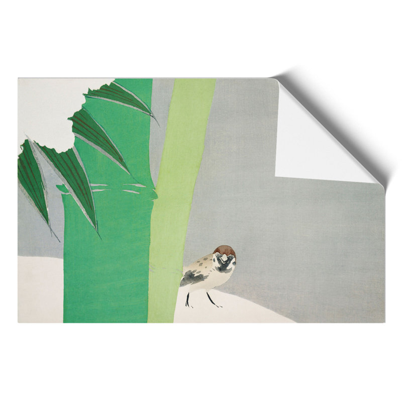 Sparrow by Kamisaka Sekka - Frameless Print, 42cm H x 59cm W x 0.1cm D