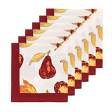 Orchard Pear Napkins - Burgundy - 19" x 19"