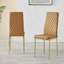 Eubanks Faux Leather Modern Tall Back Dining Chairs with Metal Legs & Diamond Stitching-1969960207-1969960194-1902841195