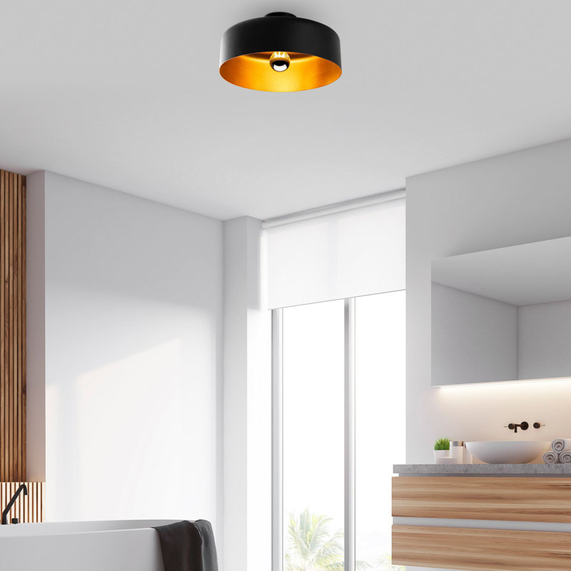 Modern Black Metal Chandelier, 13.8 x 13.8 x 7.1 inches | Elegant Design with Ø13.8 x 4.3 inches Cap and Ø4 x 0.8 inches Base Plate | Fits E27 Bulb (Max 40W), Ideal for Dining Room & Living Spaces, IP20 Rated
