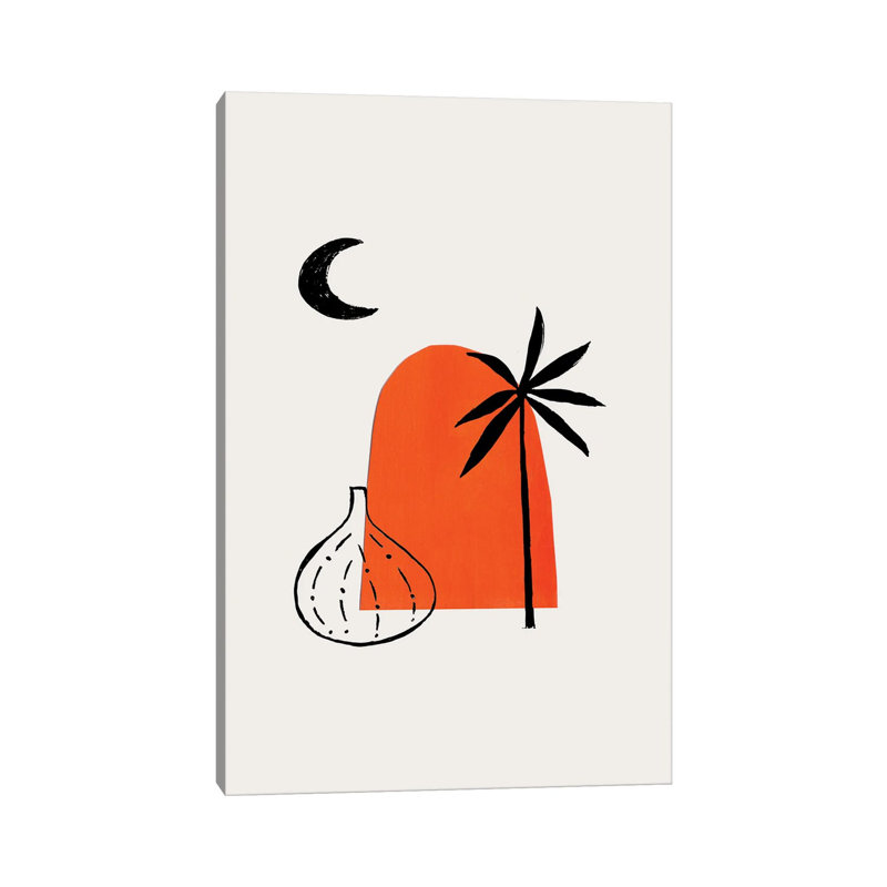 Ancient Ruin Palm Tree Vase by EnShape - Wrapped Canvas Print, 30.48 cm H x 45.72 cm W