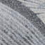 Tapis bleu et gris à motif abstrait Dhurrie 7 pi x 10 pi