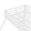 Lit superposé simple au-dessus de grand lit en métal avec double échelle, conception silencieuse et rangement sous le lit pour une économie d'espace.